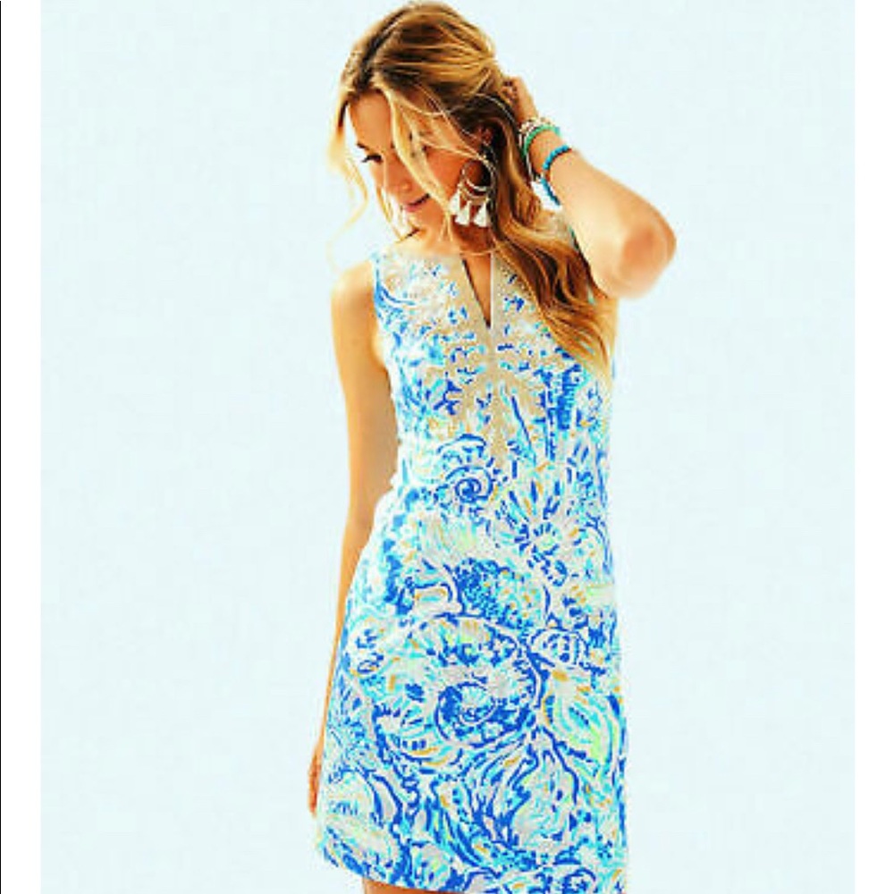 Lilly Pulitzer dress with sequin and beaded detail